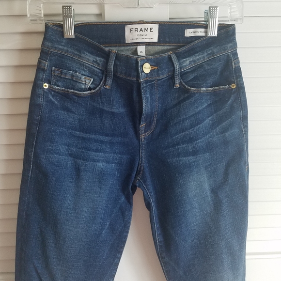 FRAME Le Skinny de Jeanne Tulip Raw Hem York 26 - Picture 2 of 5